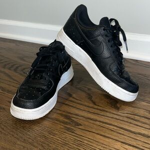 Women’s Size 7.5 - Nike Air Force 1 Low Black Iridescent Slightly Used